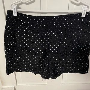 Loft Black Polka Dot Shorts